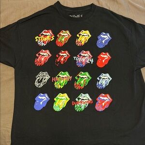 Rolling Stones Black Cotton T-Shirt